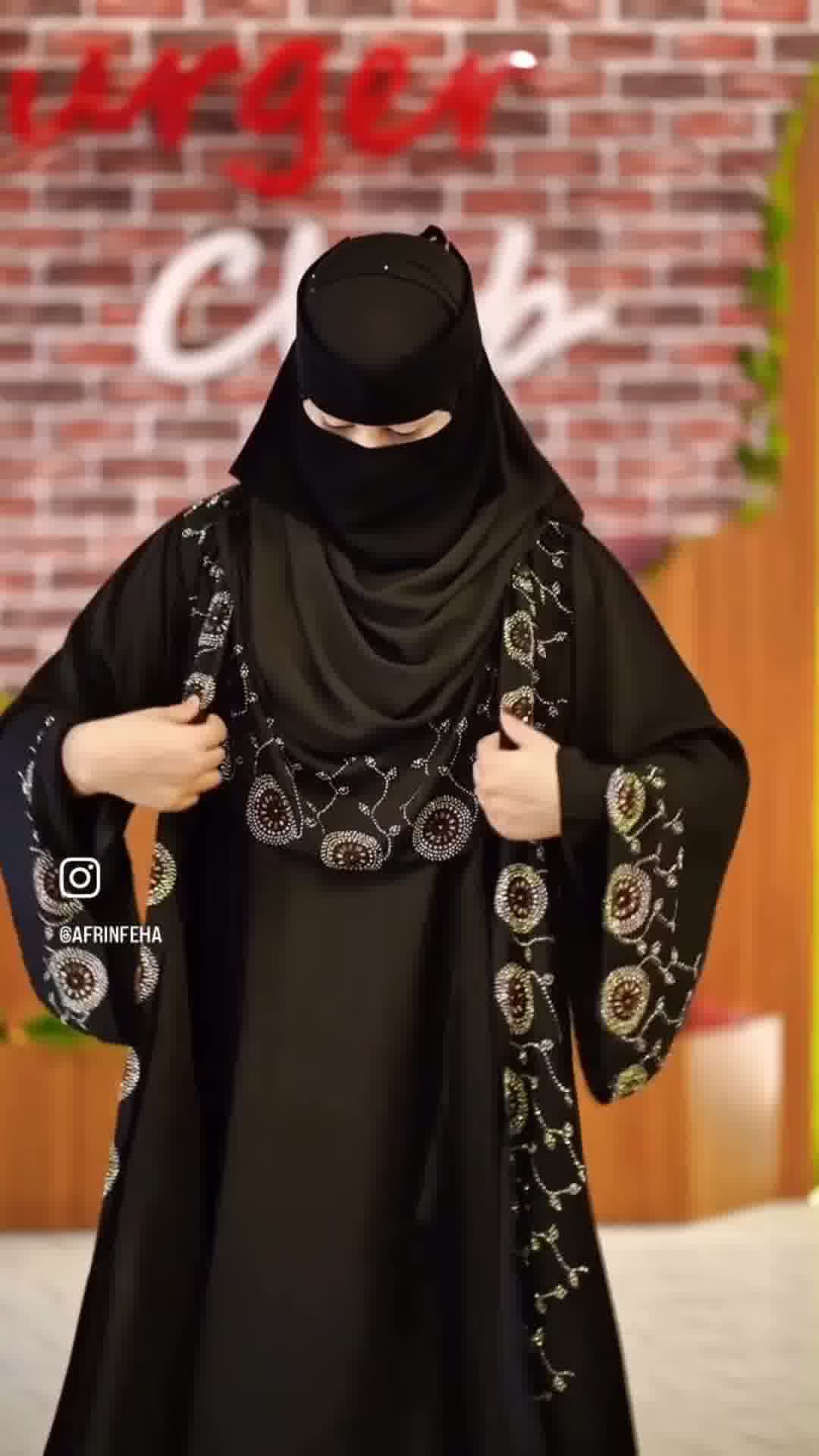 Original Dubai Cherry Fabric Abaya